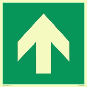 E907 Safe condition: Up / forwards arrow (90 deg supplimentary)